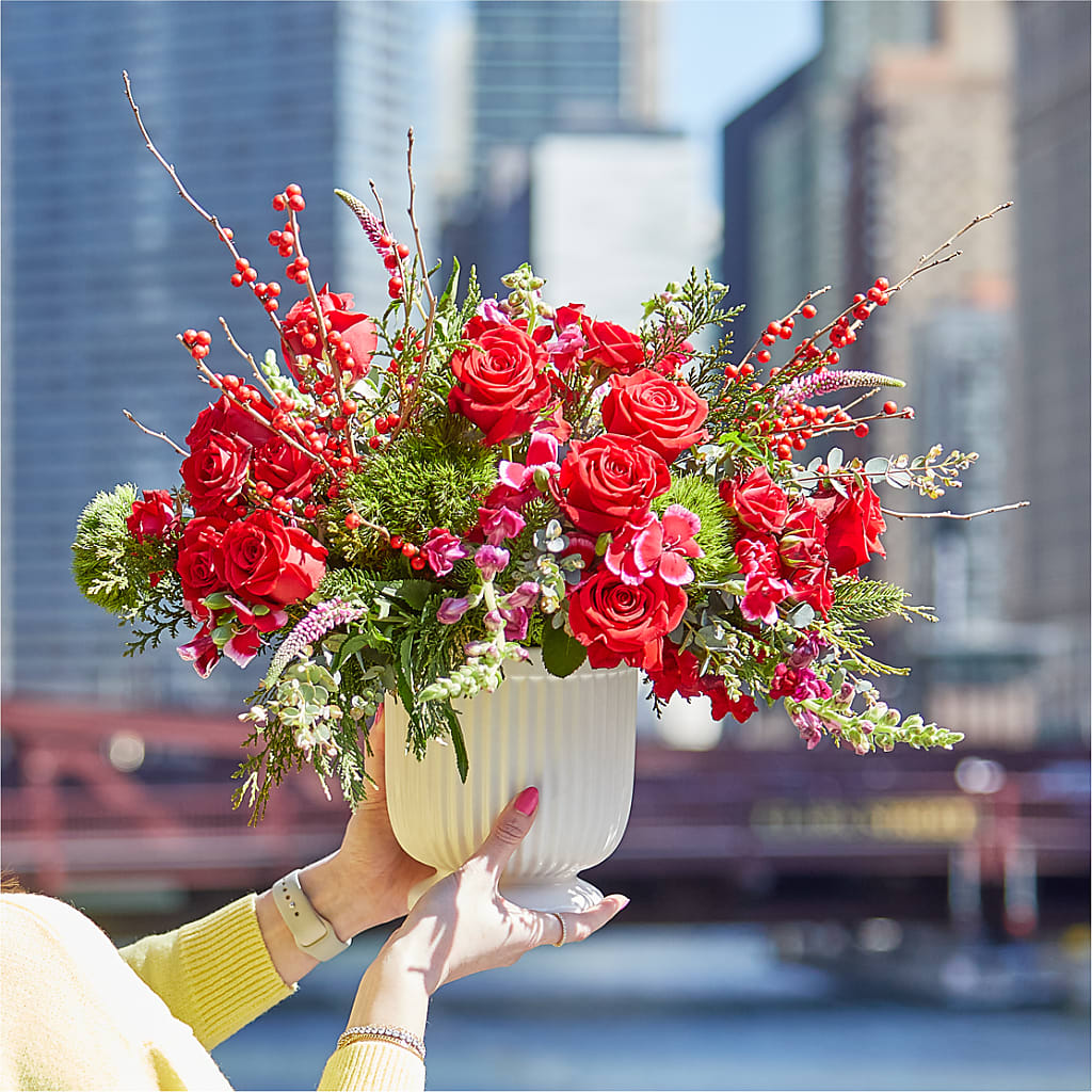 Big Red Bow Bouquet – Newell Flower Shop Ltd., Kamloops BC
