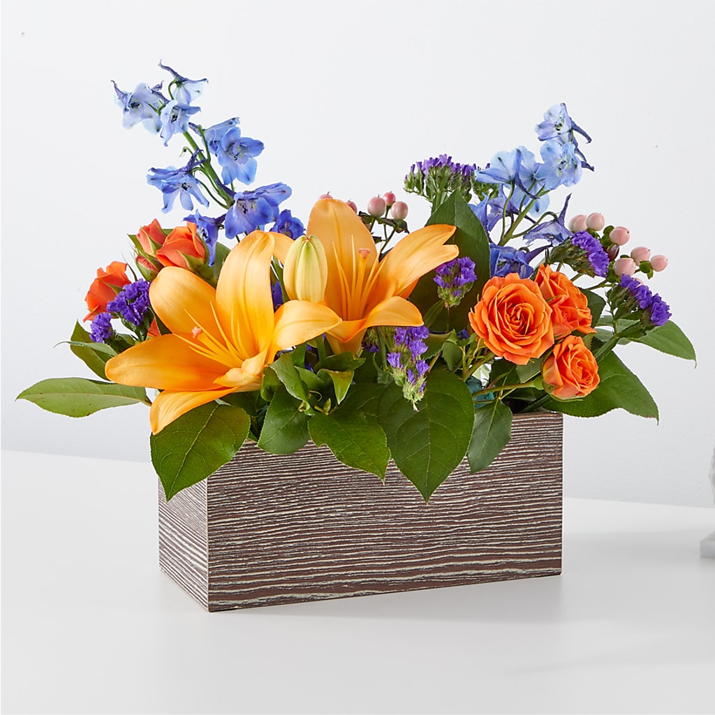 Radiant Citrus Box Bouquet – Newell Flower Shop Ltd., Kamloops BC