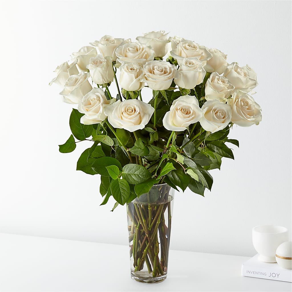 Long Stem White Rose Bouquet – Newell Flower Shop Ltd., Kamloops BC
