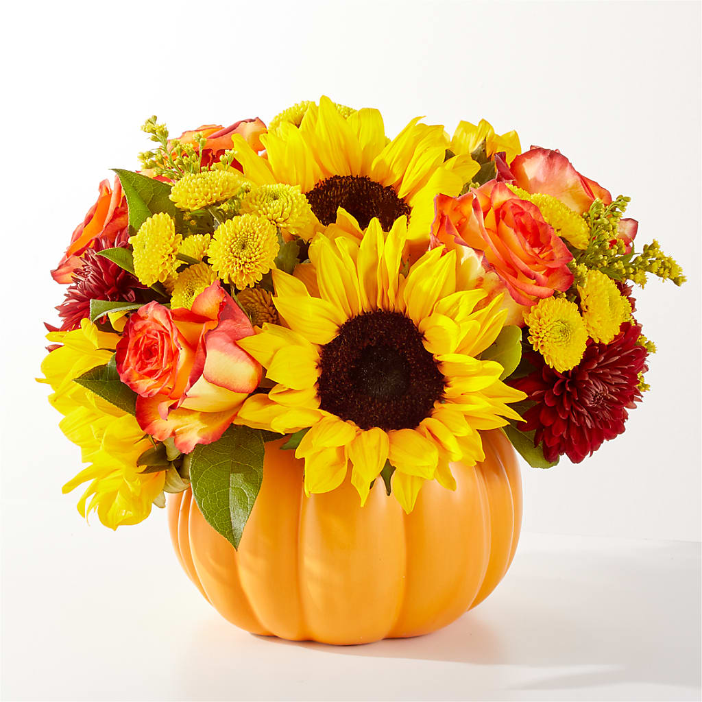 Golden Gourd Pumpkin Bouquet – Newell Flower Shop Ltd., Kamloops BC