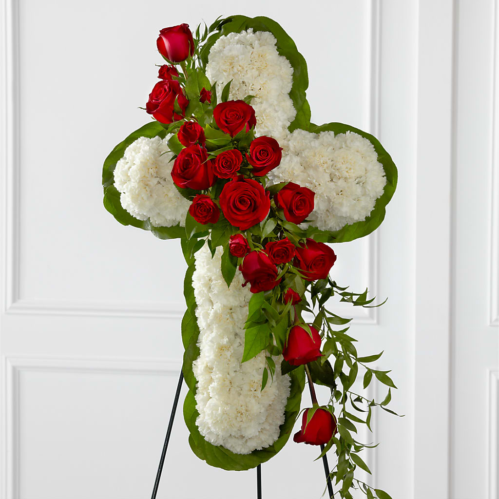 Floral Cross Easel – Newell Flower Shop Ltd., Kamloops BC