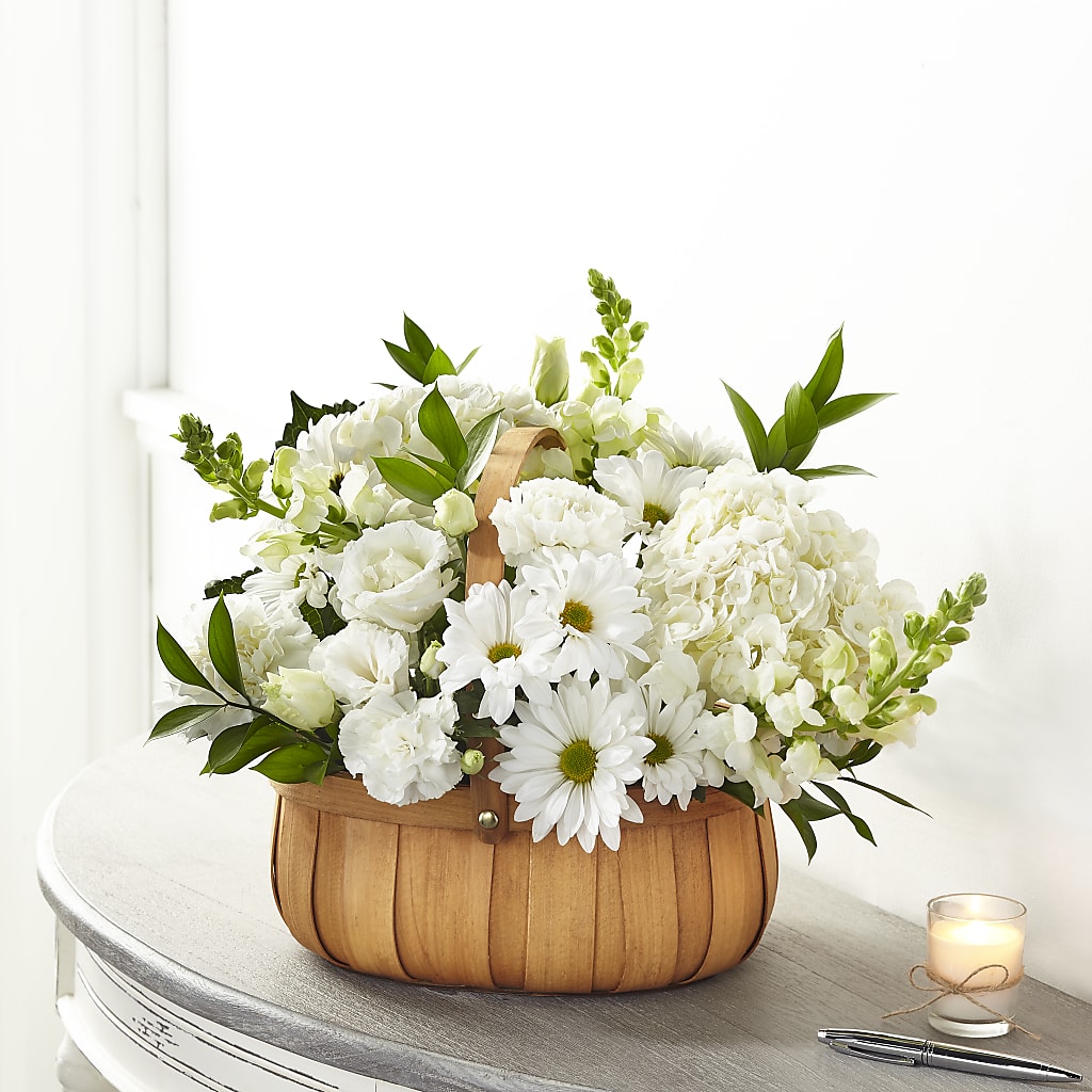 Pure Ivory Basket – Newell Flower Shop Ltd., Kamloops BC