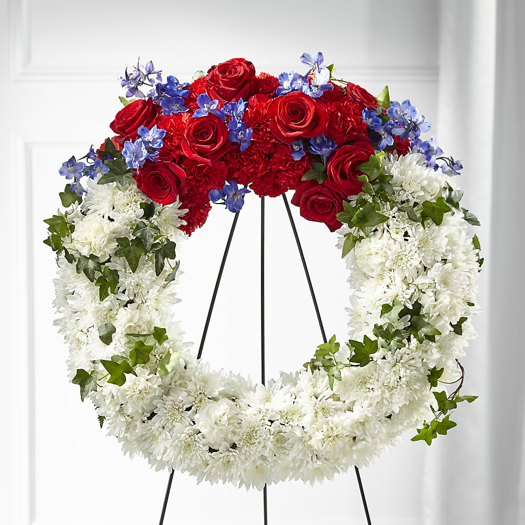 Patriotic Passion Wreath – Newell Flower Shop Ltd., Kamloops BC
