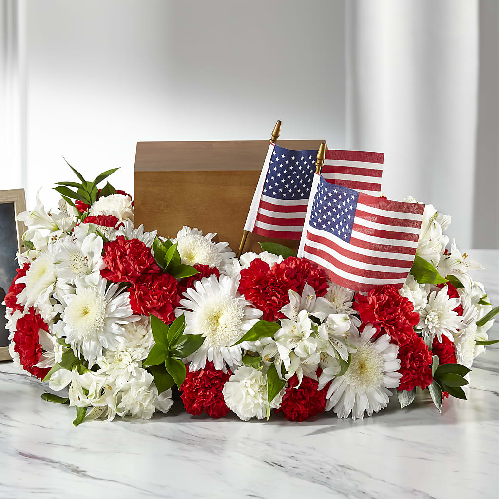 Spirit of Patriotism Cremation Adornment – Newell Flower Shop Ltd., Kamloops BC