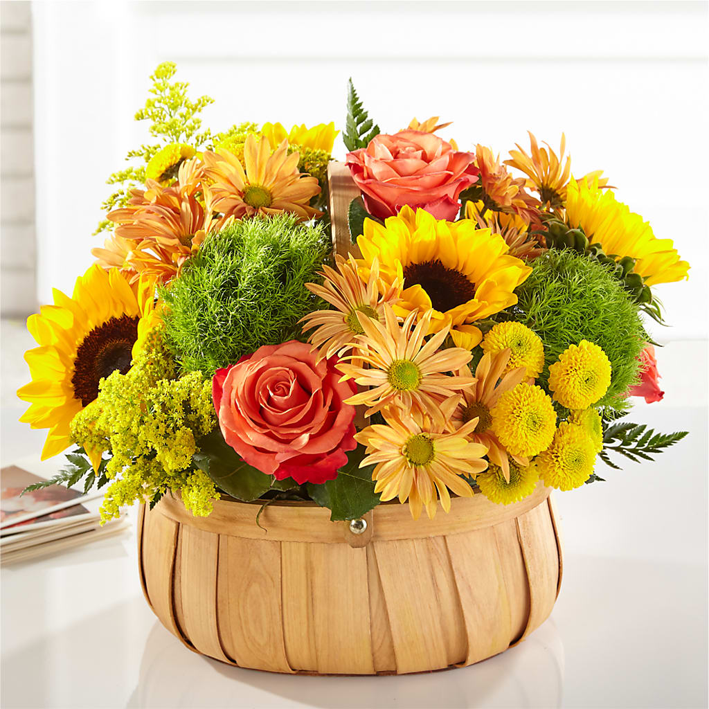 Harvest Sunflower Basket – Newell Flower Shop Ltd., Kamloops BC