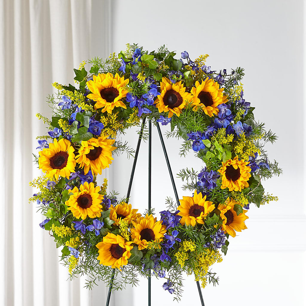 Bright Rays Wreath – Newell Flower Shop Ltd., Kamloops BC