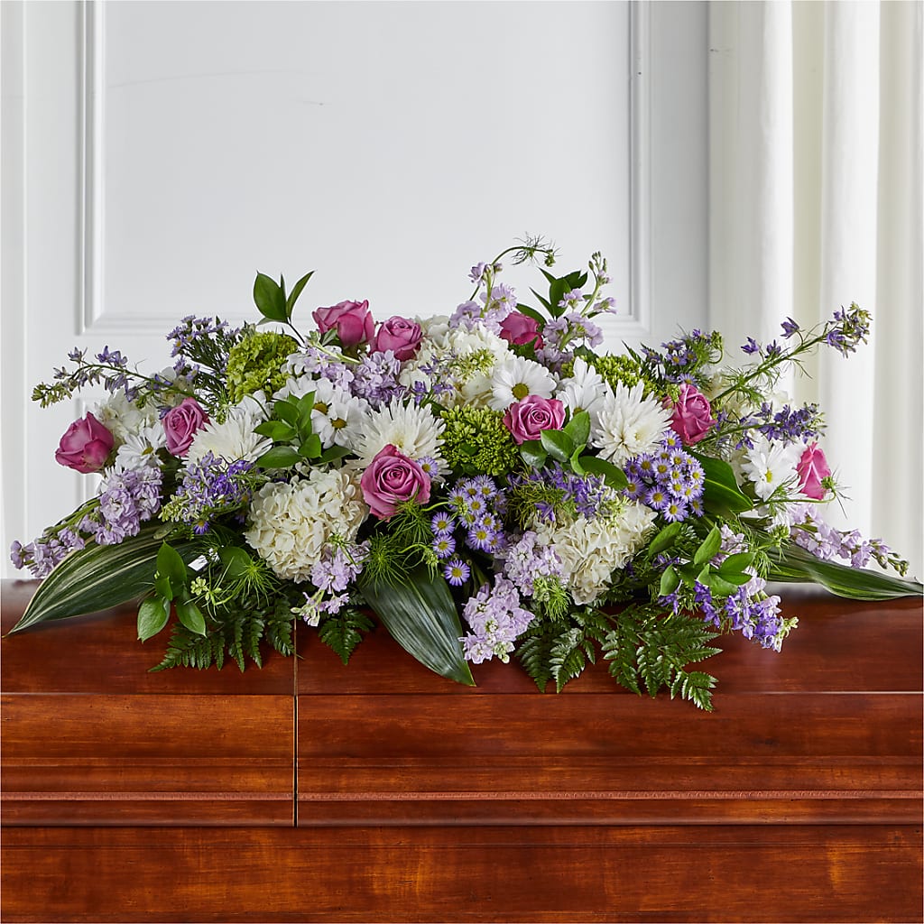 Meadows of Serenity Casket Spray – Newell Flower Shop Ltd., Kamloops BC