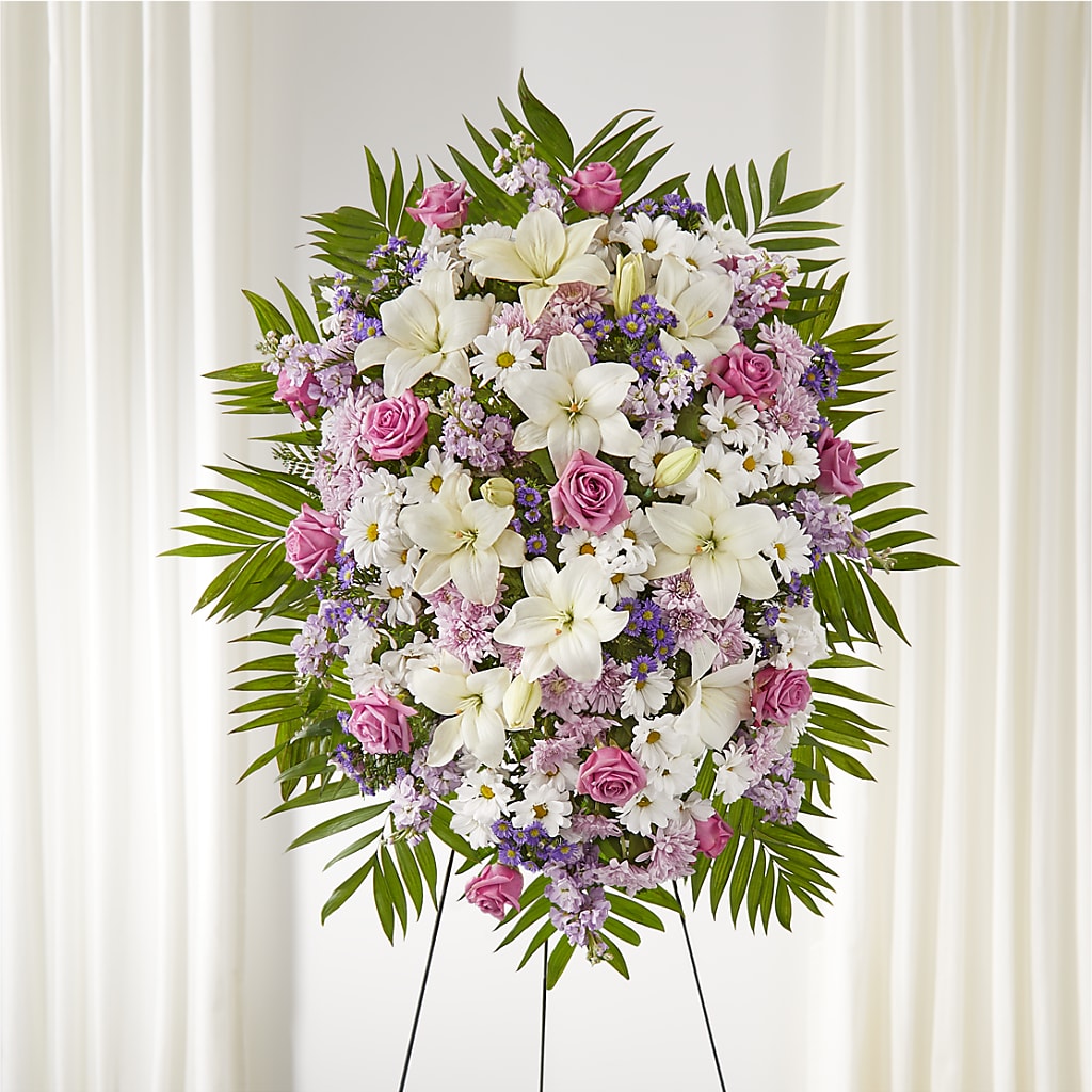 Surrounded by Love Standing Spray – Newell Flower Shop Ltd., Kamloops BC