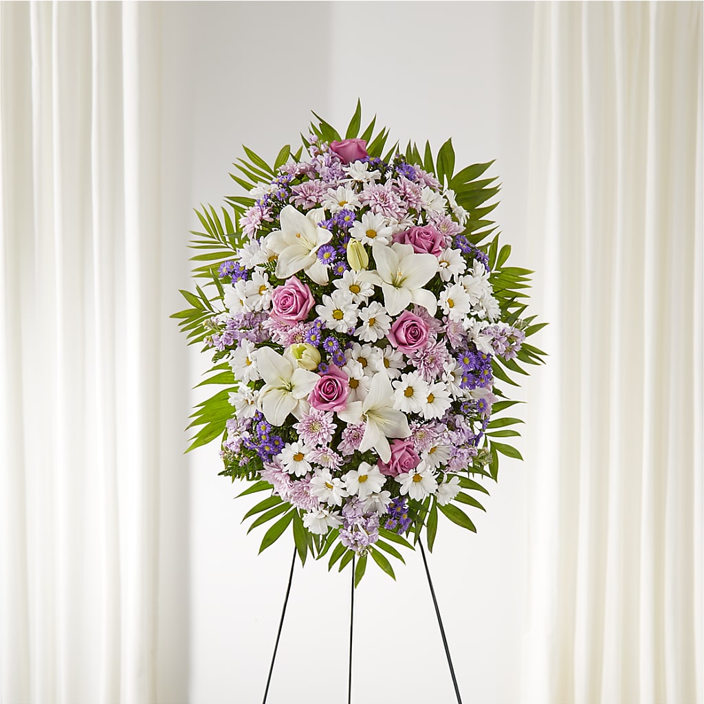 Surrounded by Love Standing Spray – Newell Flower Shop Ltd., Kamloops BC