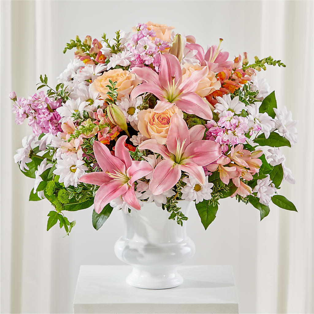 Heartfelt Gesture Urn Arrangement – Newell Flower Shop Ltd., Kamloops BC