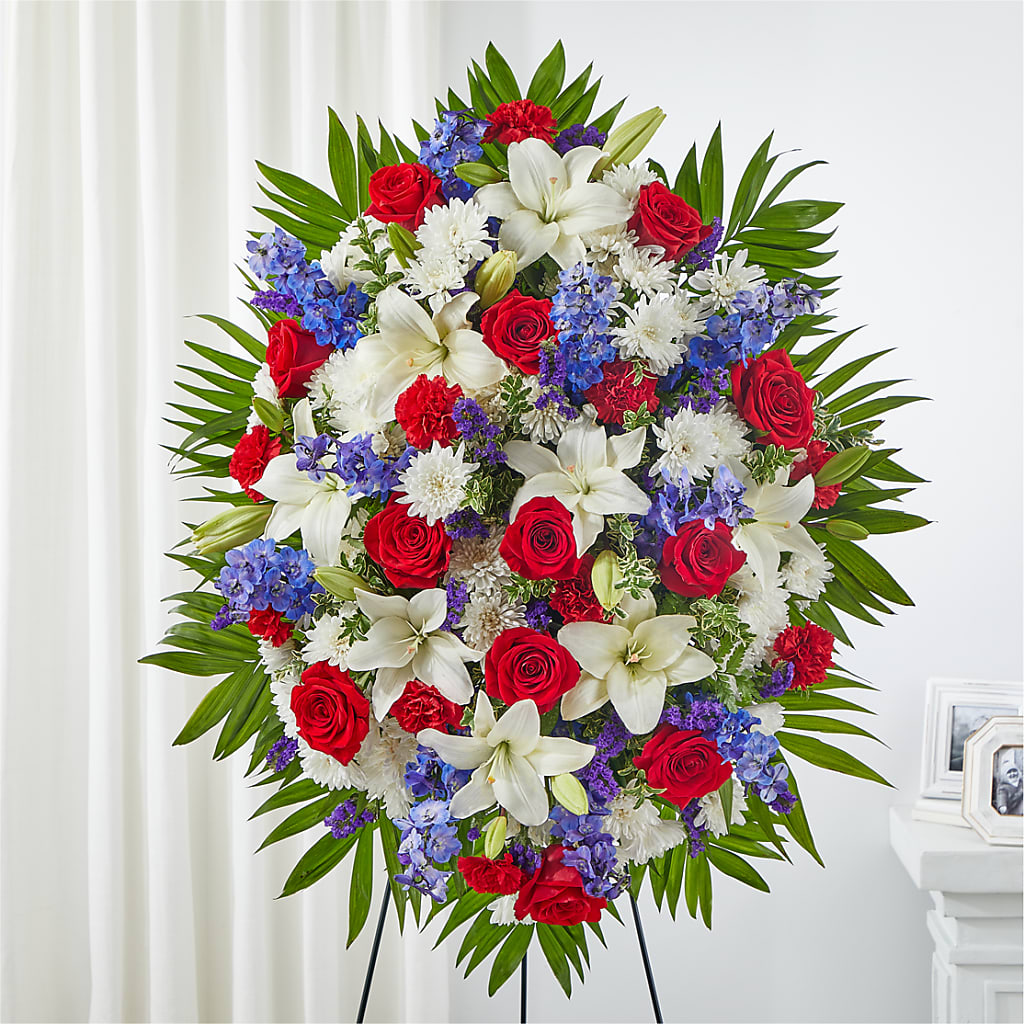 Cherished Service Standing Spray – Newell Flower Shop Ltd., Kamloops BC