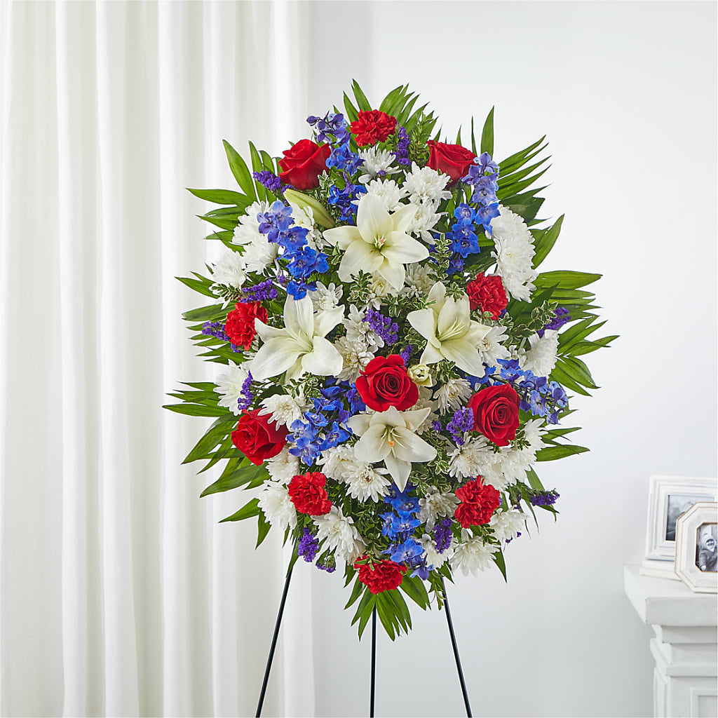 Cherished Service Standing Spray – Newell Flower Shop Ltd., Kamloops BC