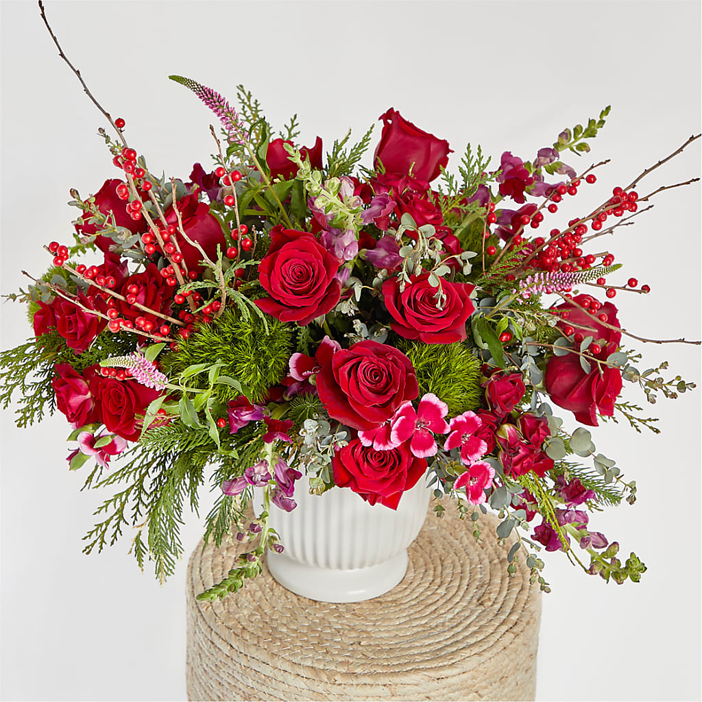 Big Red Bow Bouquet –  Newell Flower Shop Ltd., Kamloops BC