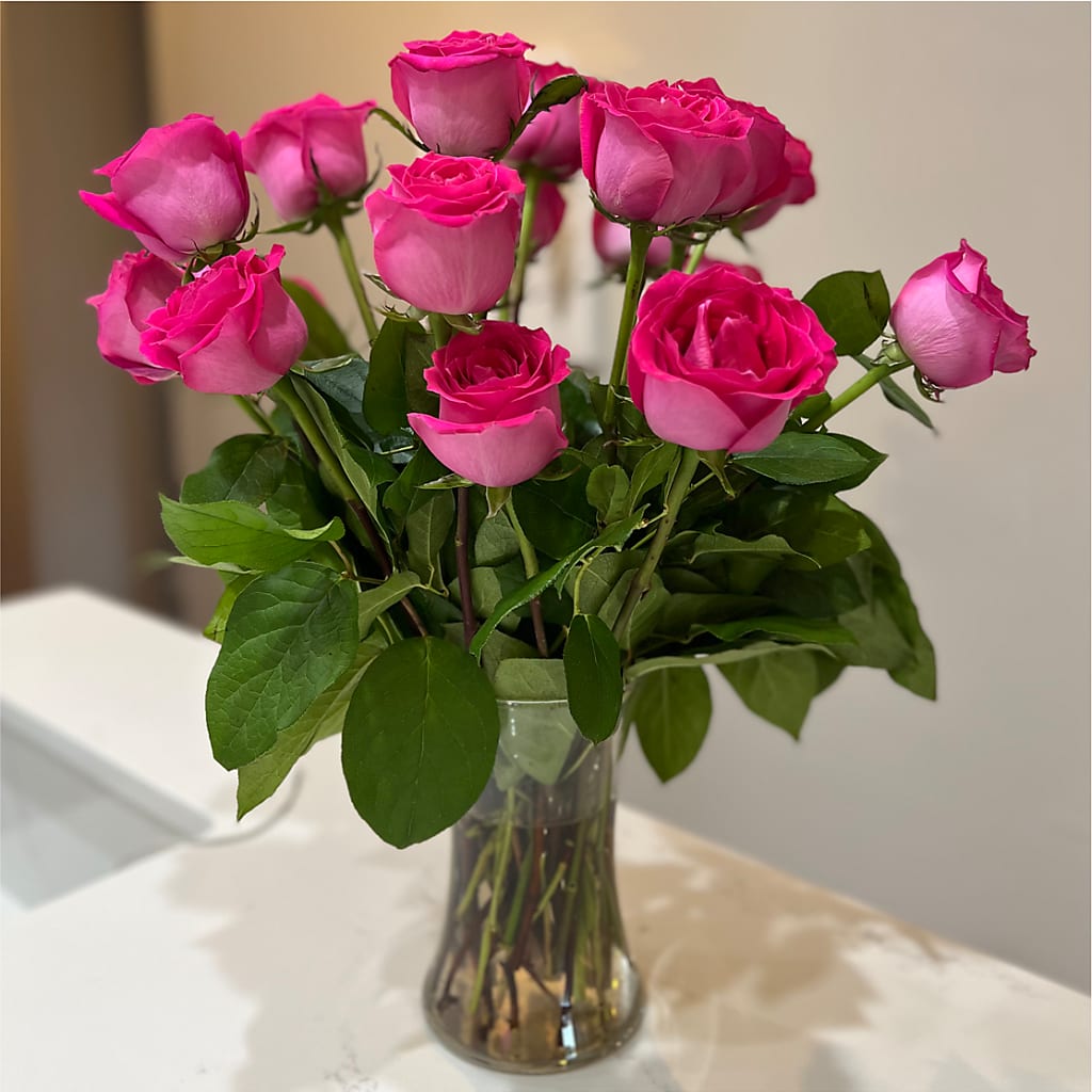 Long Stem Pink Rose Bouquet –  Newell Flower Shop Ltd., Kamloops BC