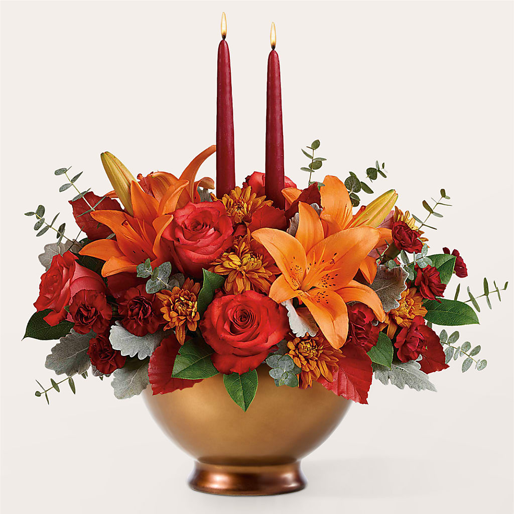 Fruits of Fall Centerpiece –  Newell Flower Shop Ltd., Kamloops BC