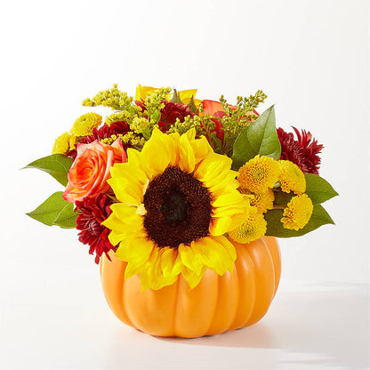 Golden Gourd Pumpkin Bouquet –  Newell Flower Shop Ltd., Kamloops BC