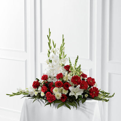 Crimson & White Arrangement –  Newell Flower Shop Ltd., Kamloops BC