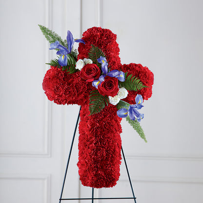 Faithful Hero Floral Cross –  Newell Flower Shop Ltd., Kamloops BC