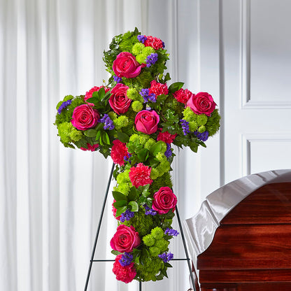 Tribute Rose Floral Cross –  Newell Flower Shop Ltd., Kamloops BC