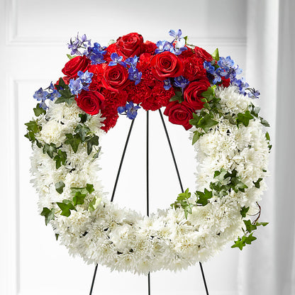 Patriotic Passion Wreath –  Newell Flower Shop Ltd., Kamloops BC