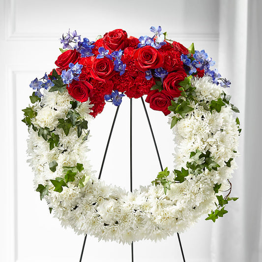Patriotic Passion Wreath –  Newell Flower Shop Ltd., Kamloops BC