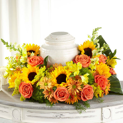 Faithful Sunflower Cremation Adornment –  Newell Flower Shop Ltd., Kamloops BC
