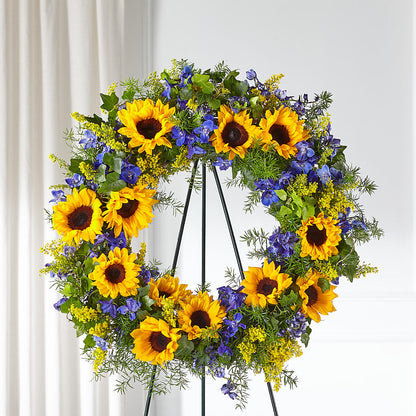 Bright Rays Wreath –  Newell Flower Shop Ltd., Kamloops BC