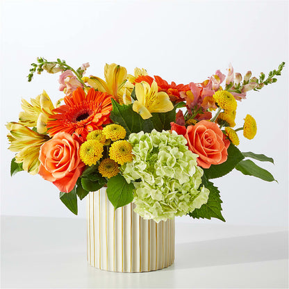Autumn Sunshine Bouquet with Ivory Vase –  Newell Flower Shop Ltd., Kamloops BC