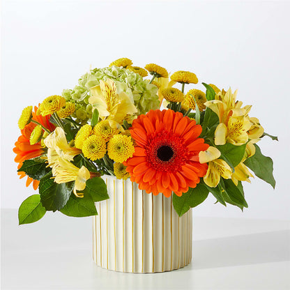Autumn Sunshine Bouquet with Ivory Vase –  Newell Flower Shop Ltd., Kamloops BC