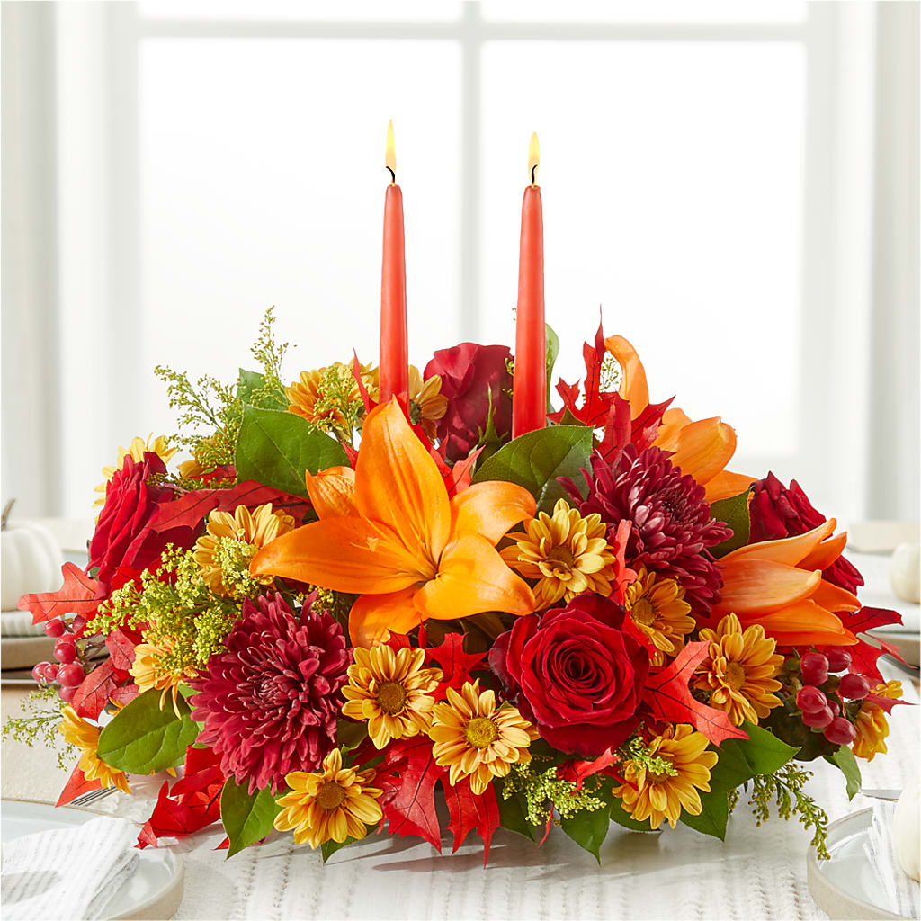 Autumn's Embrace Centerpiece –  Newell Flower Shop Ltd., Kamloops BC