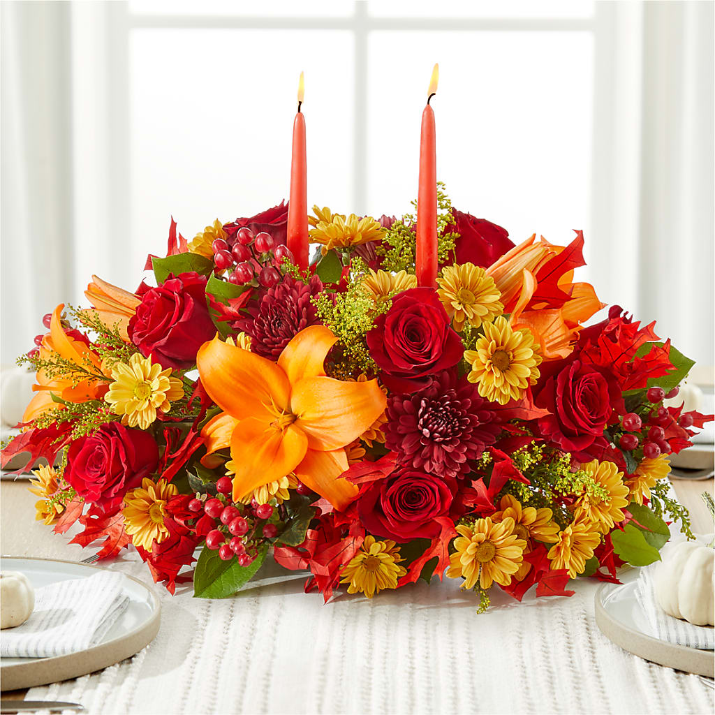 Autumn's Embrace Centerpiece –  Newell Flower Shop Ltd., Kamloops BC