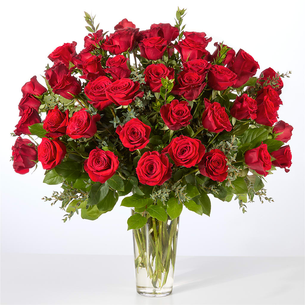 Forever Yours Fifty Stem Red Rose Bouquet –  Newell Flower Shop Ltd., Kamloops BC