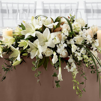 White Linen Arrangement –  Newell Flower Shop Ltd., Kamloops BC