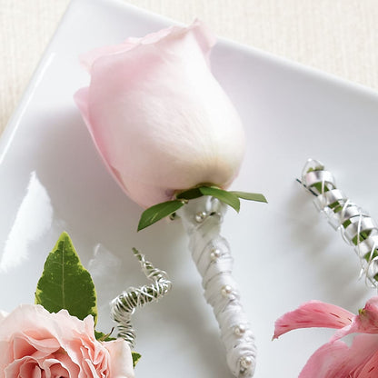 Pink Rose Boutonniere –  Newell Flower Shop Ltd., Kamloops BC