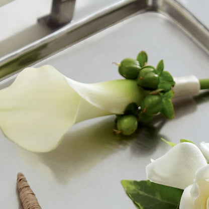 White Calla Boutonniere –  Newell Flower Shop Ltd., Kamloops BC